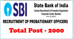 SBI PO Vacancy 2000 Post Recruitment 2020