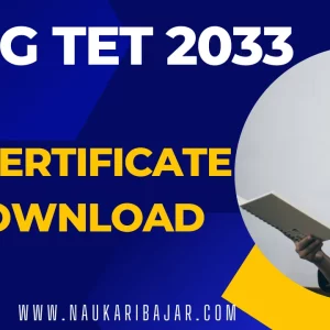 CG TET E- Certificate Download 2033