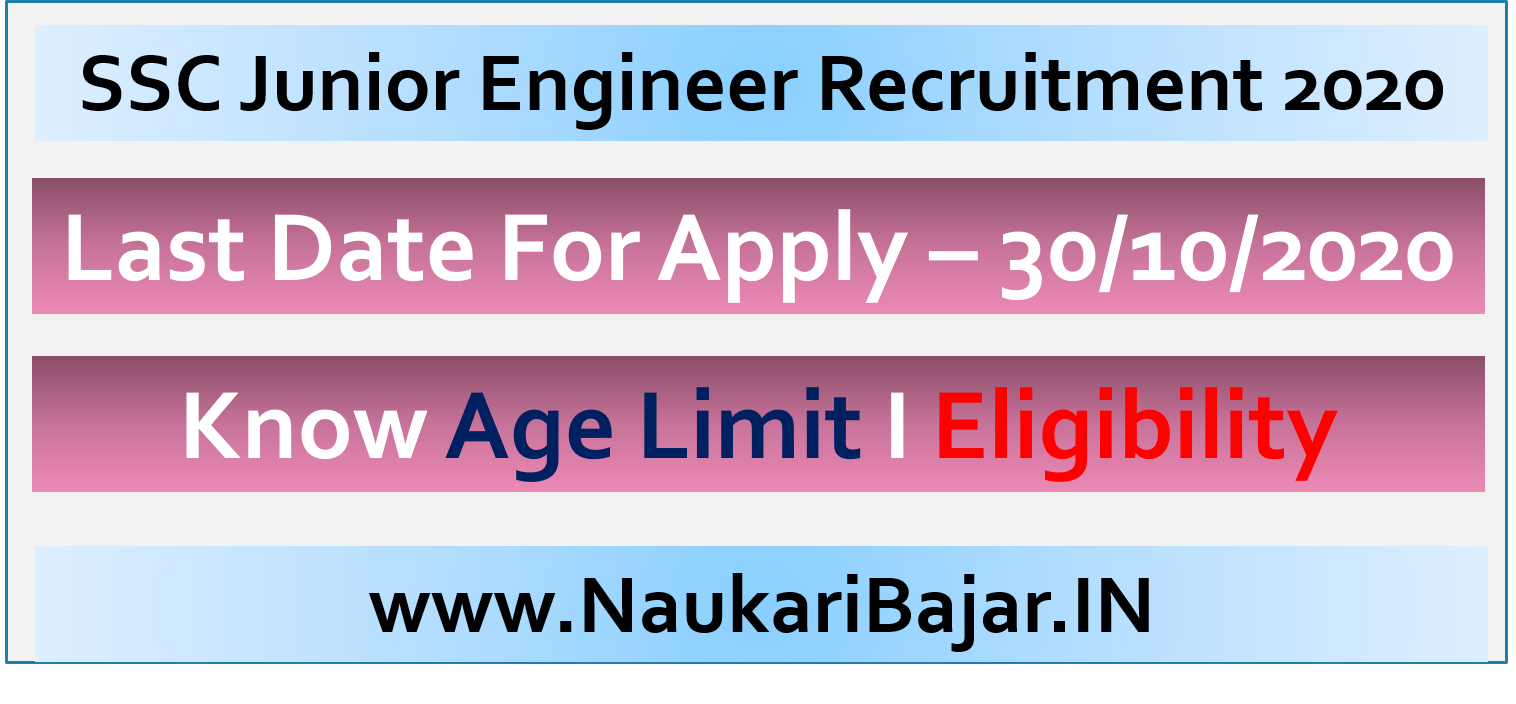 SSC JE Recruitment 2020