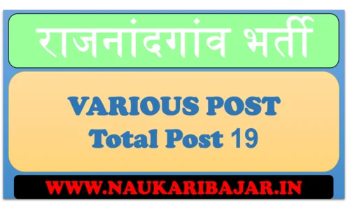 Rajnandgaon medical university 19 Post Recruitment