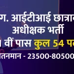 Cg Iti Hostel Adhikshak Bharti 2023