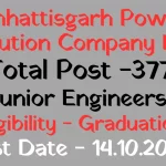 CSPDCL JE Recruitment 2023